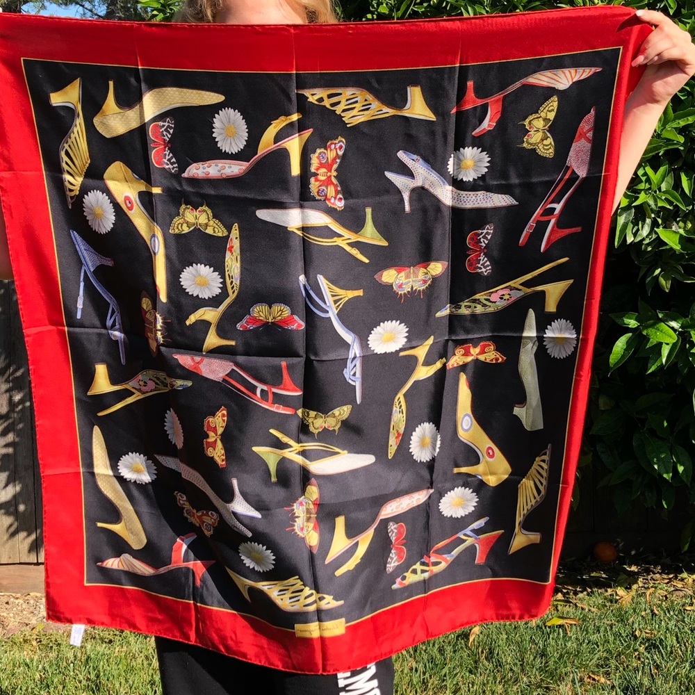 Salvatore Ferragamo Black Scarf